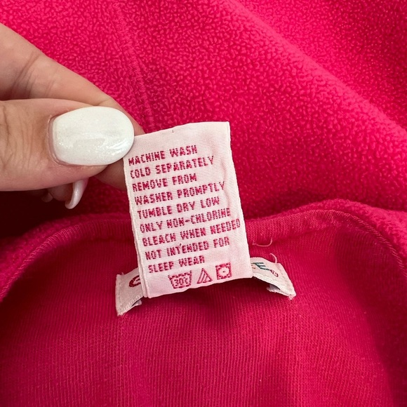 Gymboree Vintage Rainbow Tage Fleece Dress Embroidered Size Girls Small Pink - Picture 5 of 5